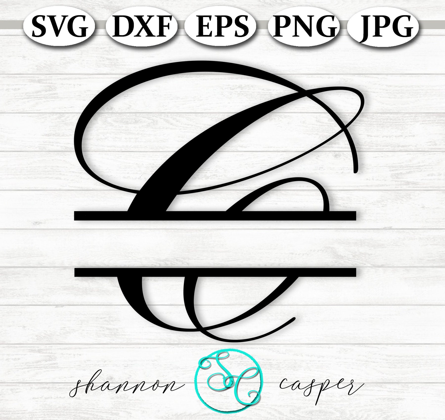 Split Monogram SVG Letter C For Cricut And Silhouette Digital Etsy
