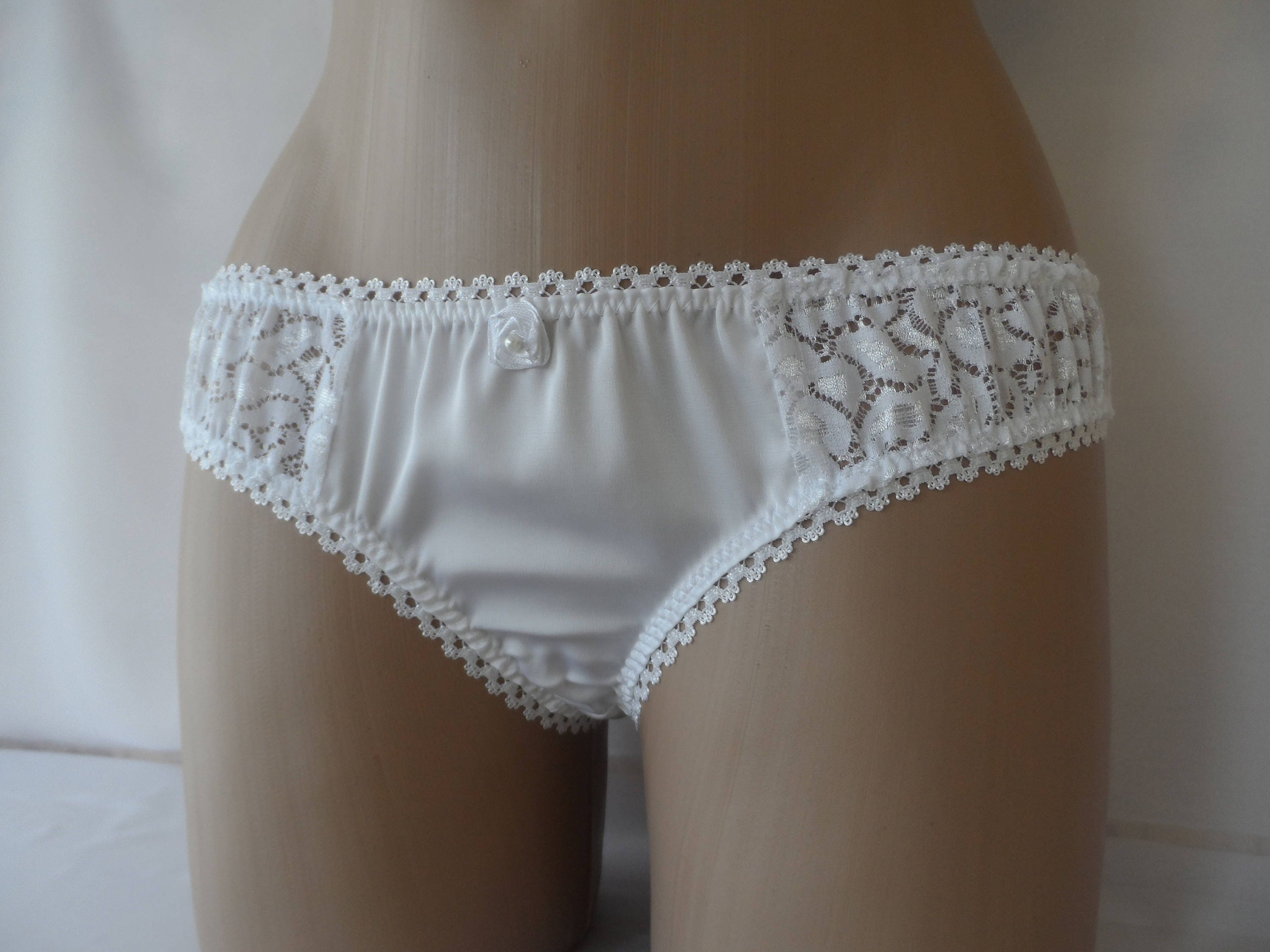 Girls Wet White Cotton Panties
