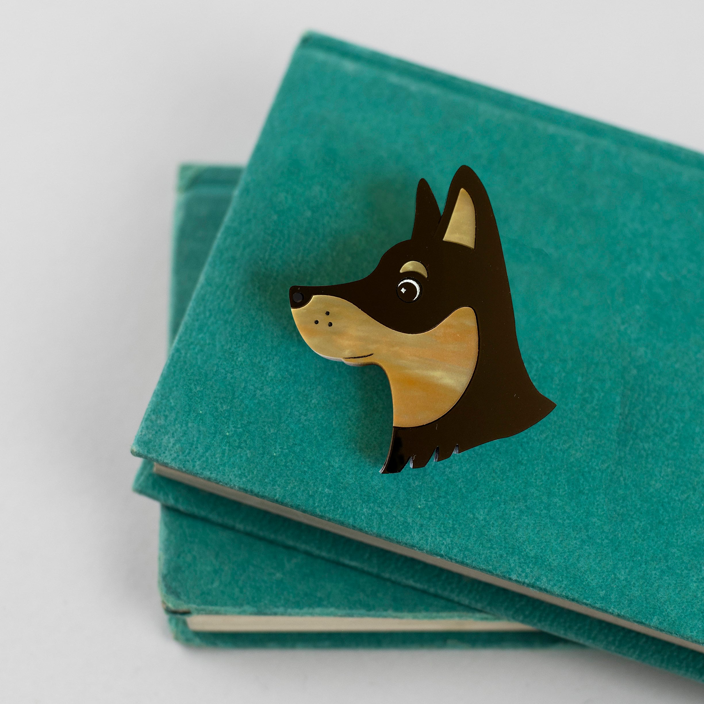 Lancashire Heeler Dog Brooch, Black & Brown Gift, Acrylic Pin Badge For Lover, Gift Mum