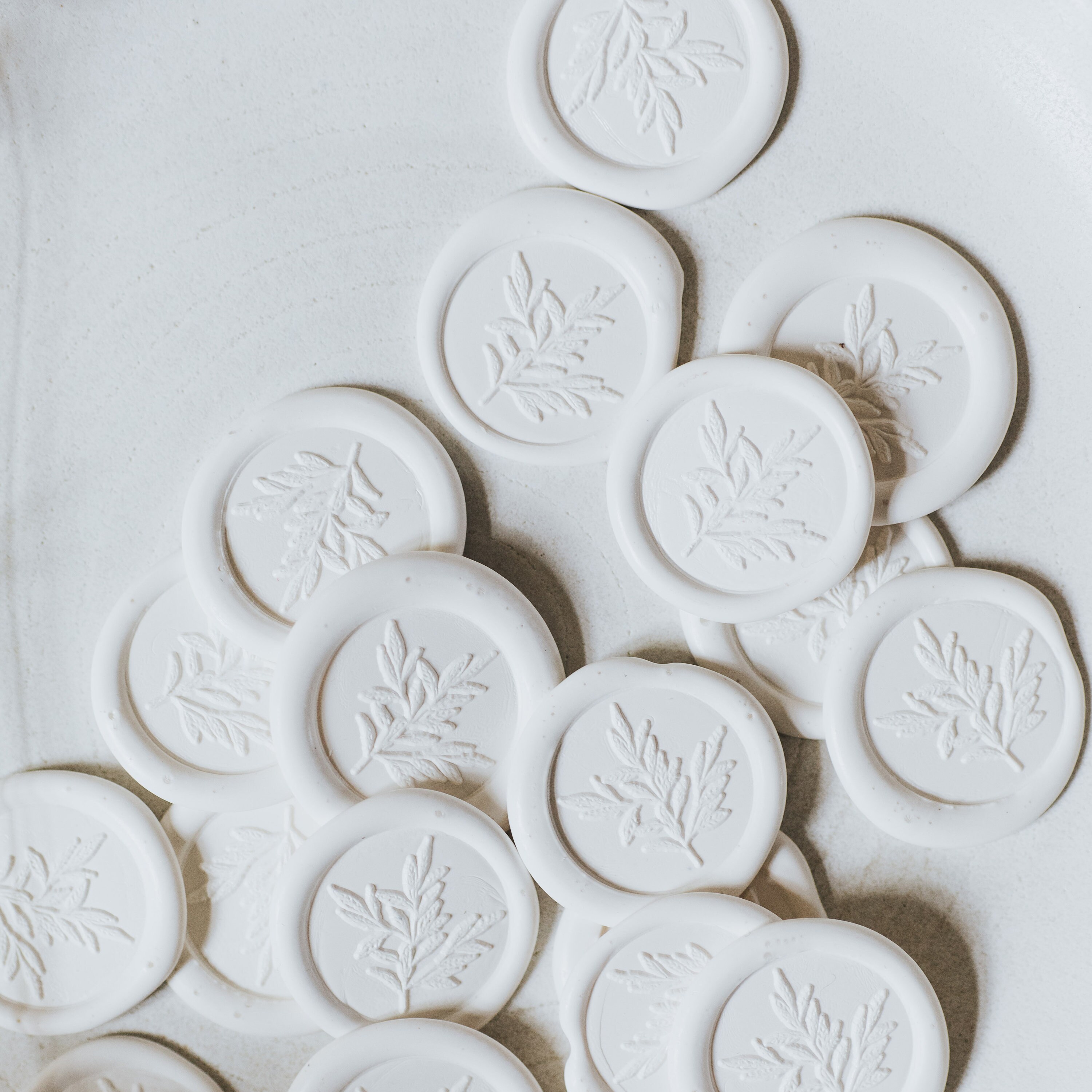 White Wax Seal - Flower Wax Seal Design Sticker