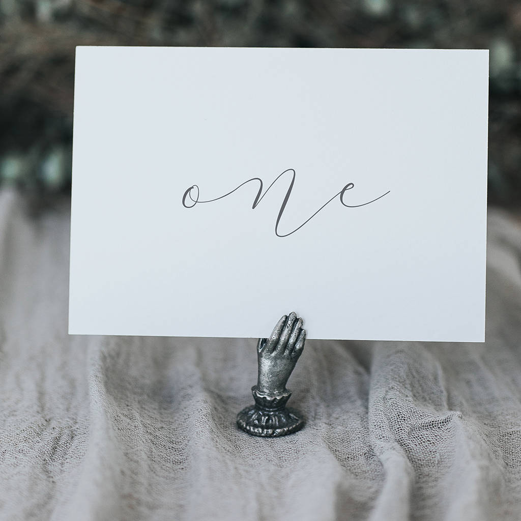 Boho Meets Sophistication in Our Elegantly Simple Table Name Cards - Table Number Cards