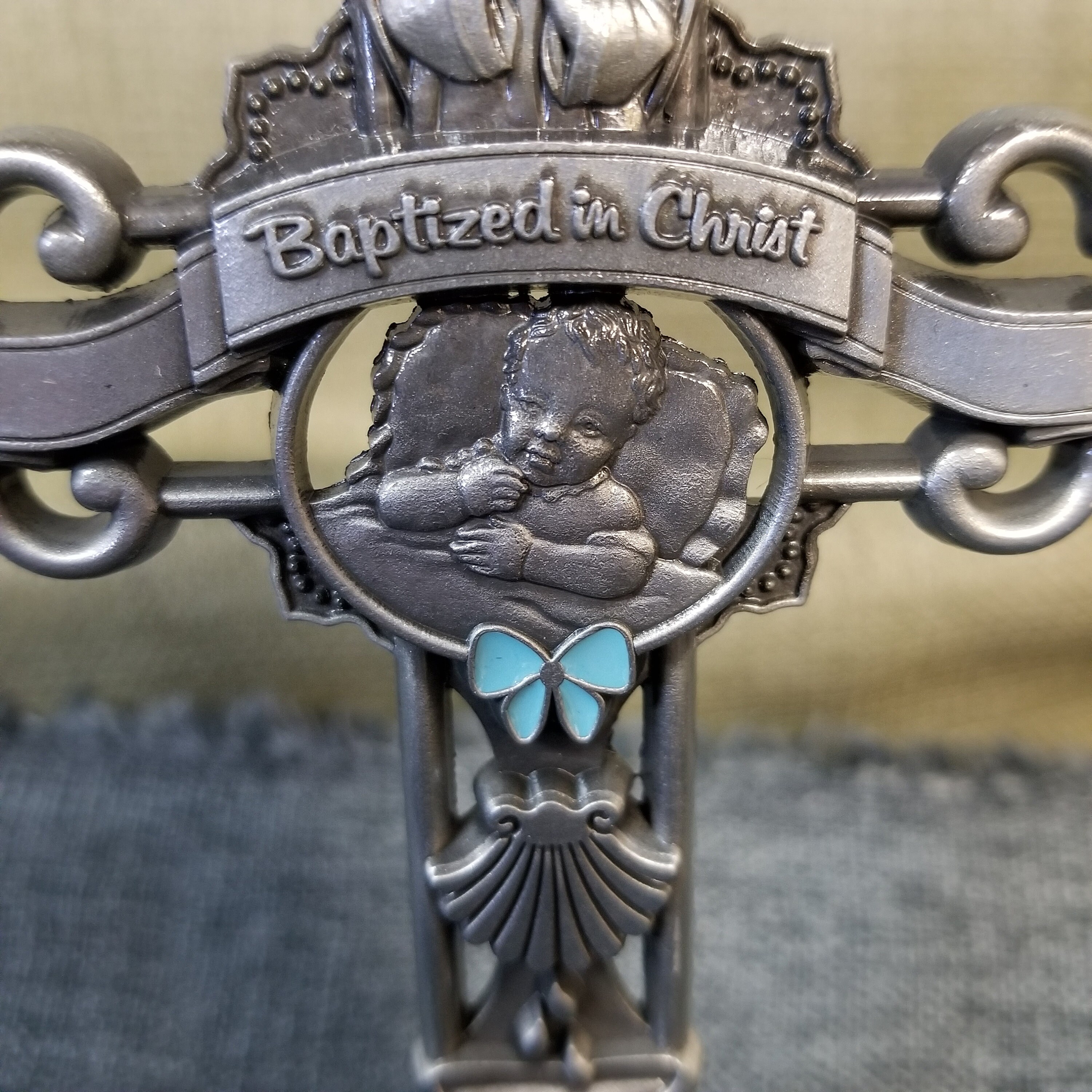 Baptism Silver Keepsake Cross For Girl Or Boy Tabletop Baby Cross Gift