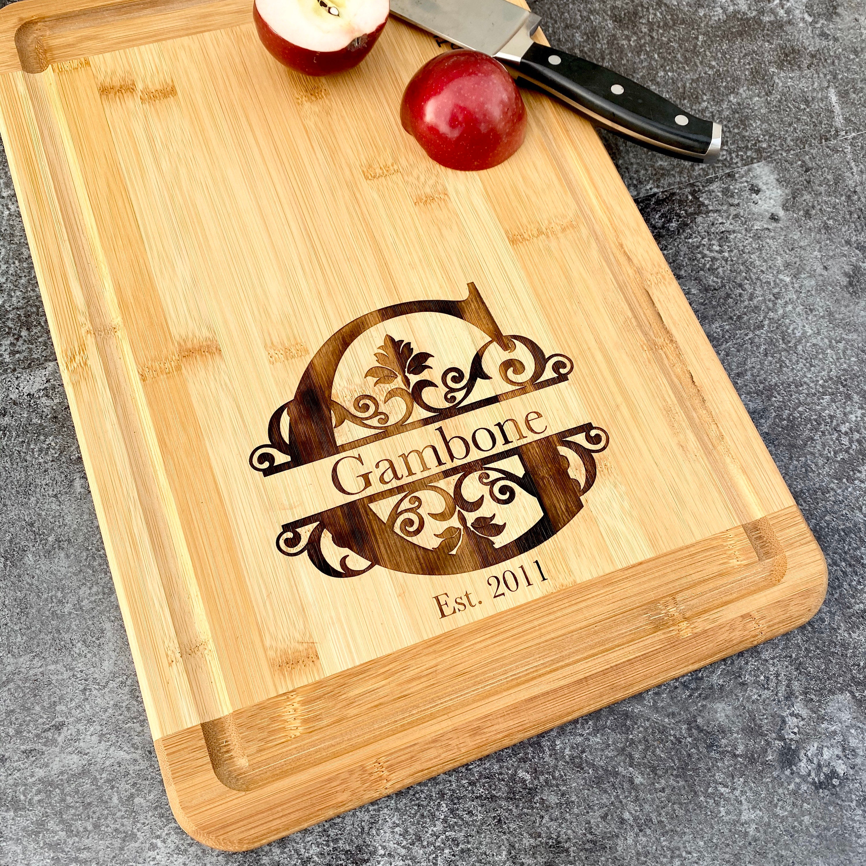 Wood Engraved Custom Cutting Board Anniversary Or Wedding Gift Personalized Cutting With