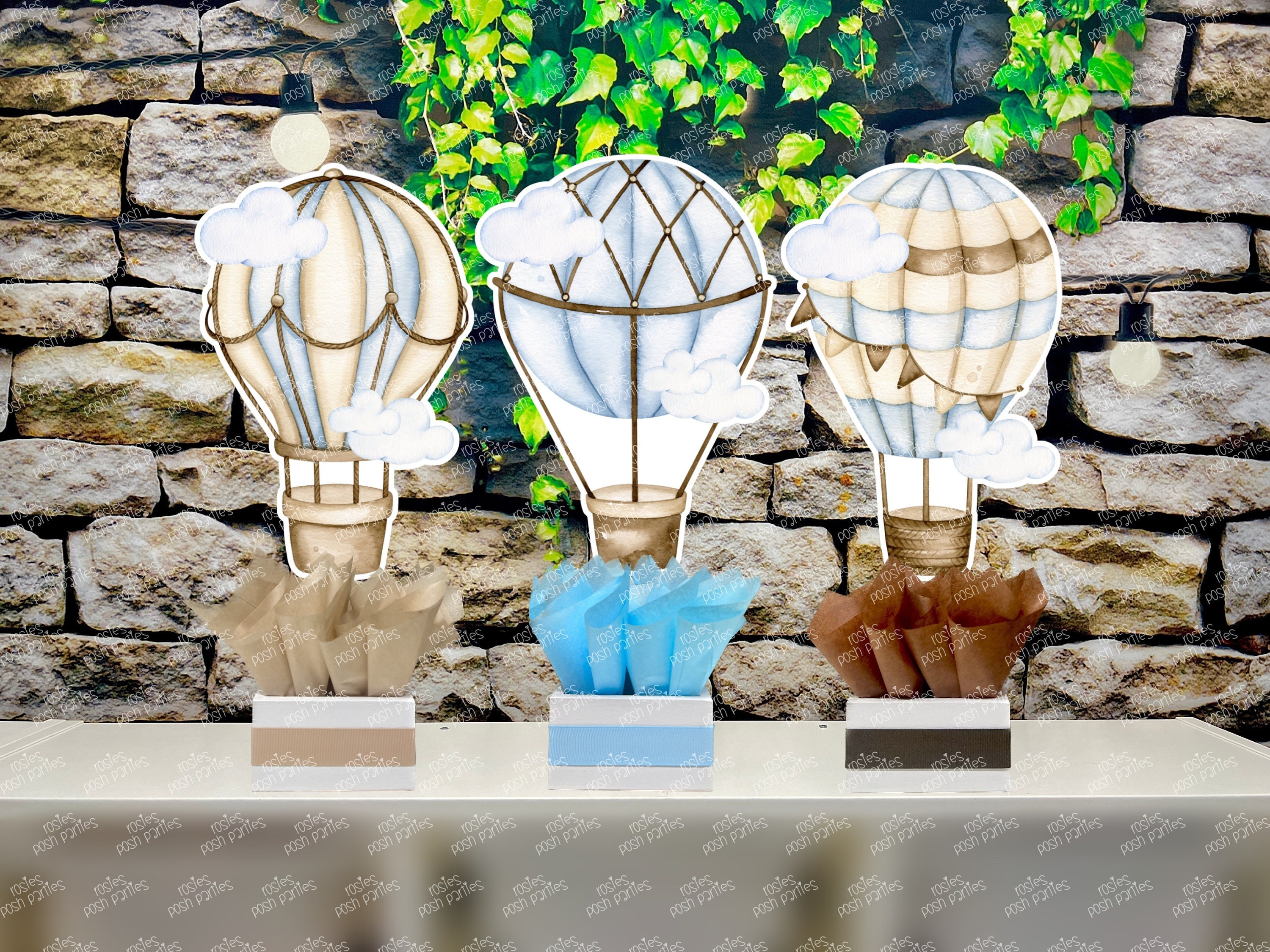 Hot Air Balloon Baby Shower Theme Hot Air Balloon Birthday Centerpiece Hot Air Balloon Party