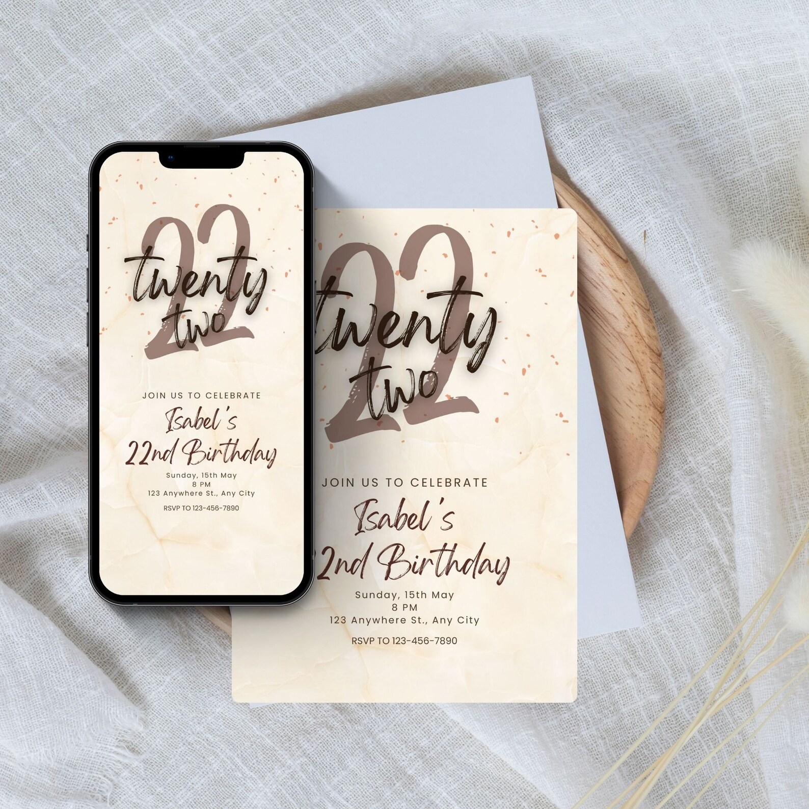 Editable Birthday Invitation Girl Nude Color Invite 1st Birthday Party Nude Printable Template