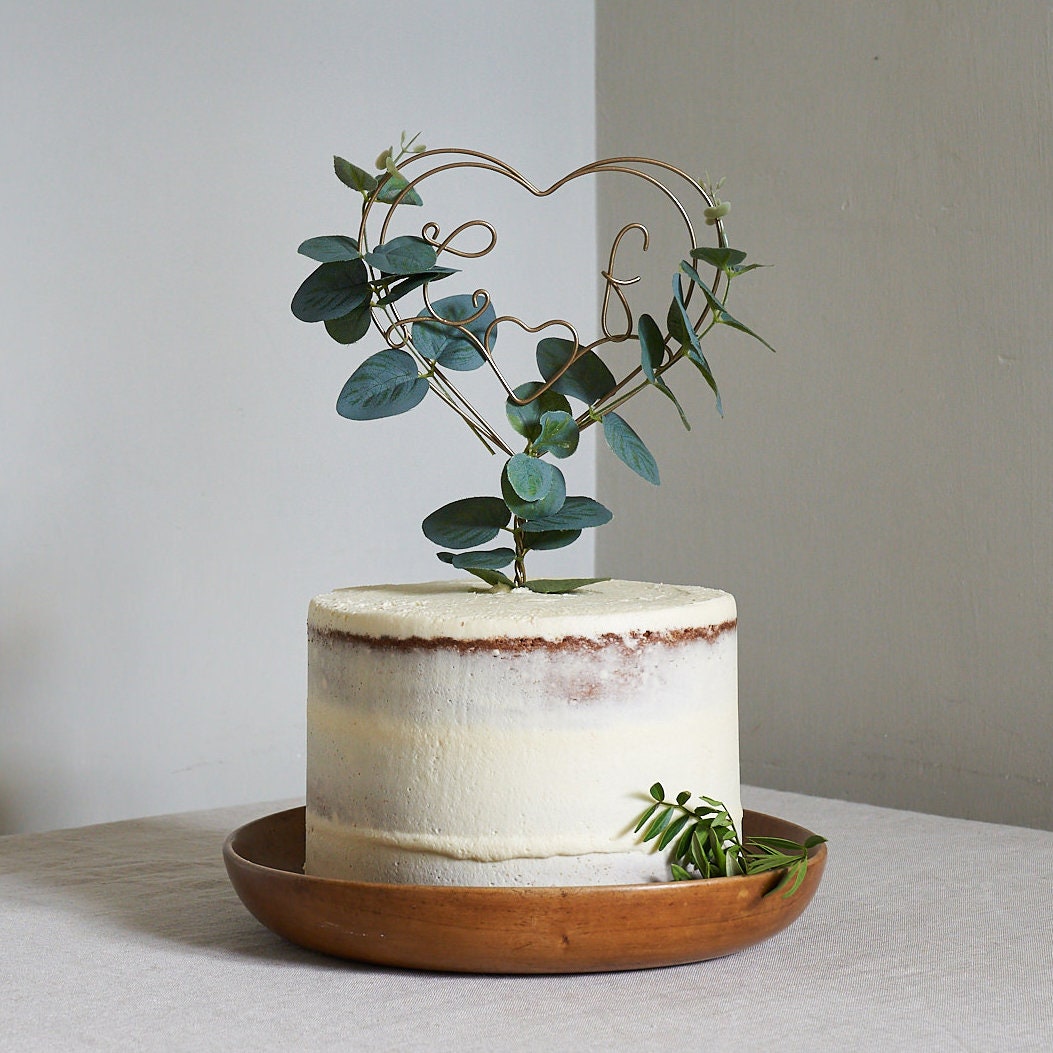 Eucalyptus Wire Wedding Cake Topper