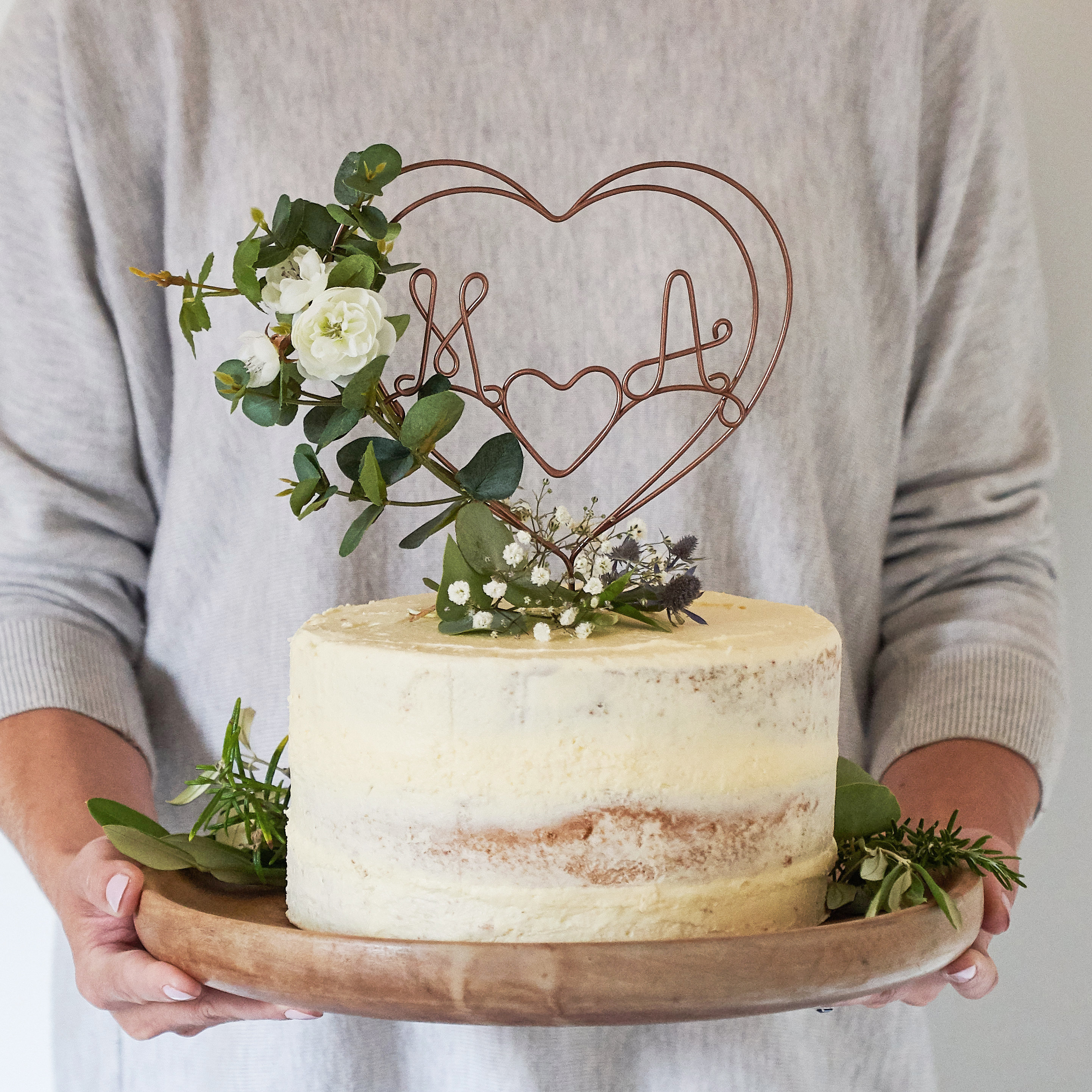 Eucalyptus & Rose Personalised Cake Topper