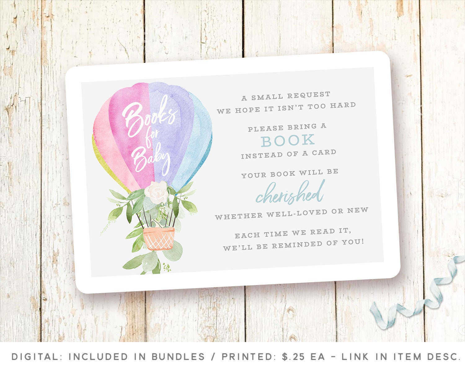 Hot Air Balloon Baby Shower Invitations Gender Neutral The Etsy