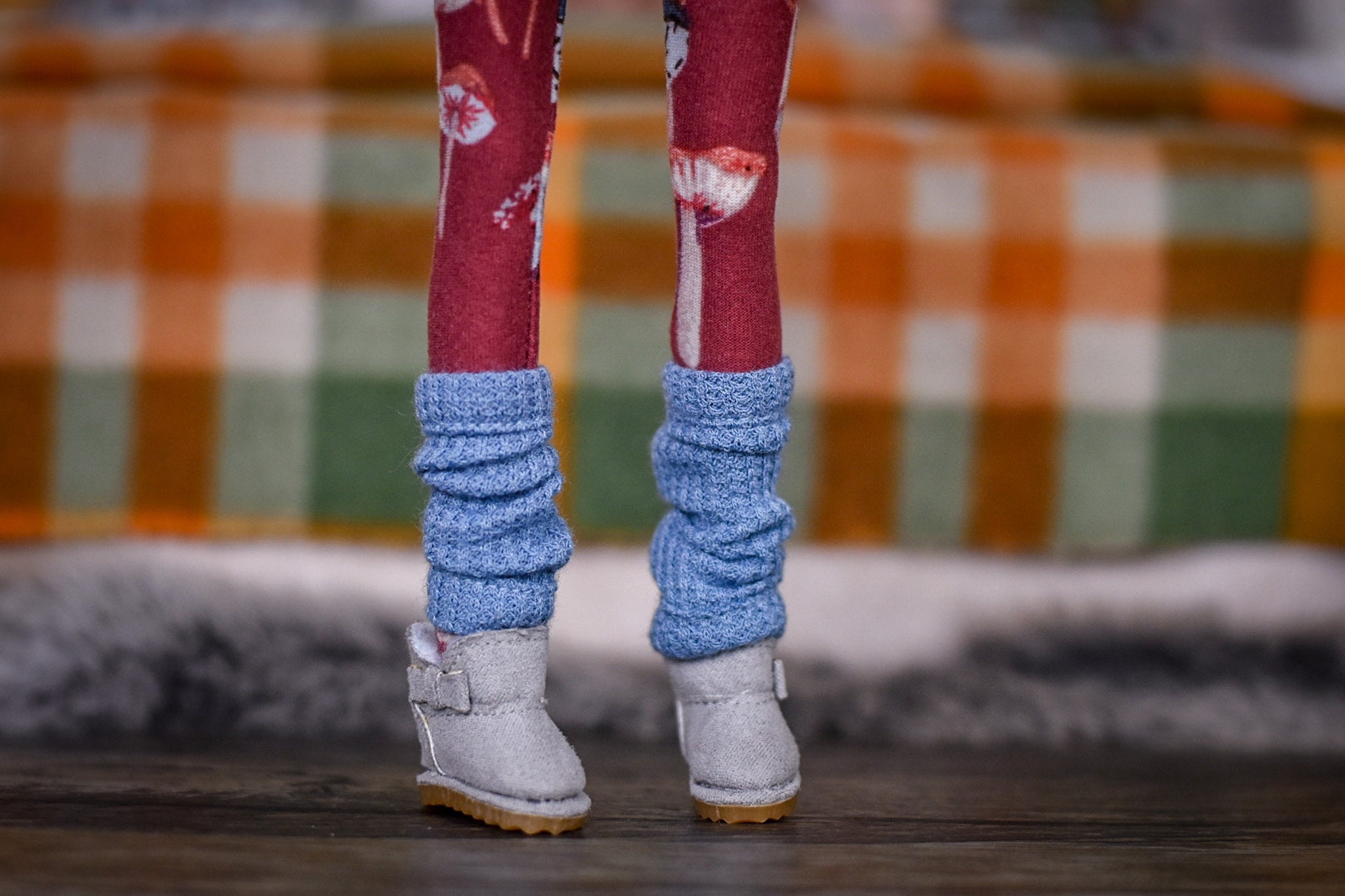 Leg warmers for 1/6 scale doll clothes to fit Poppy Parker or other similar...