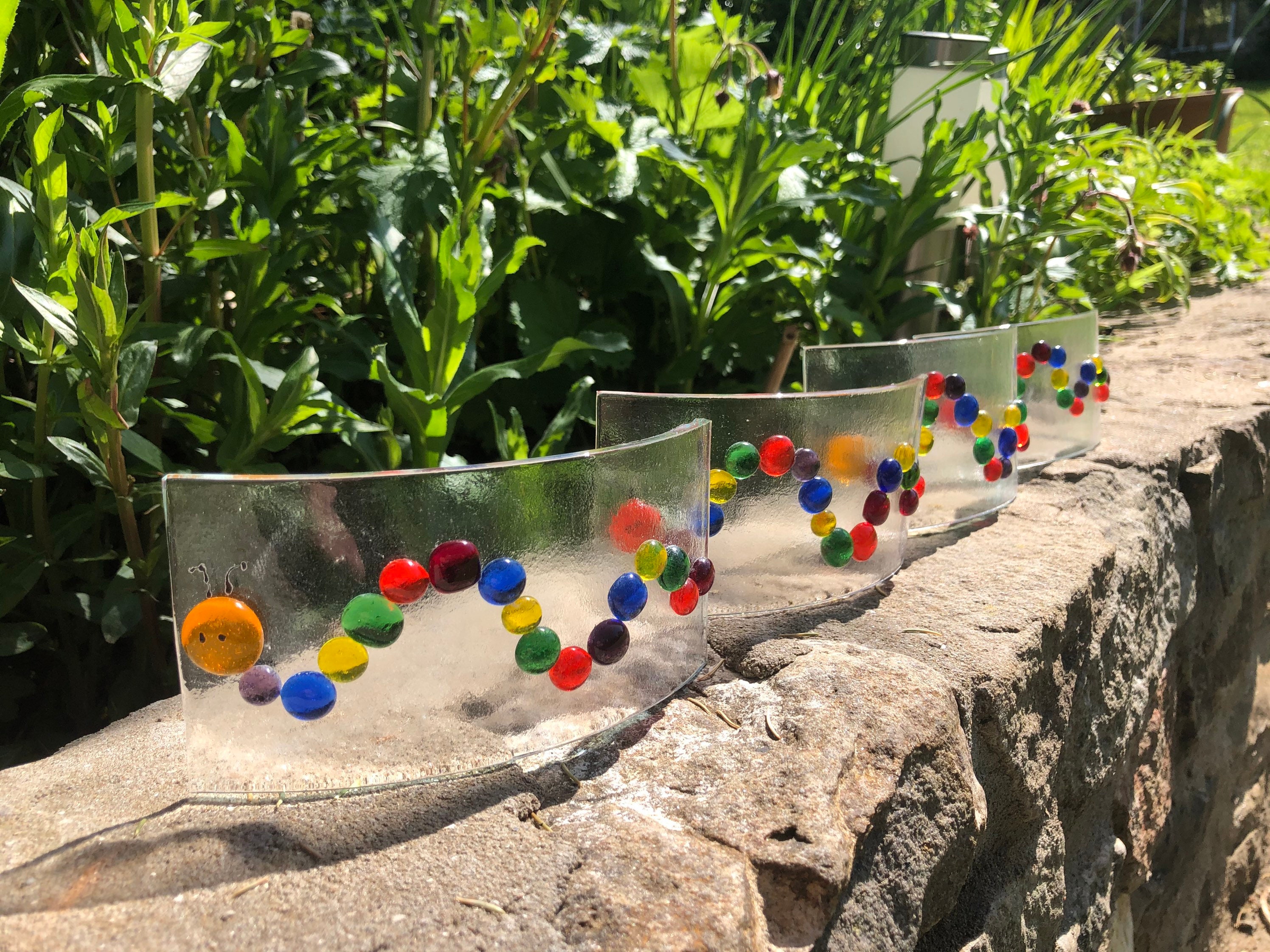 Sale Fused Glass Rainbow Caterpillar Arc Gifts Birthday Nhs