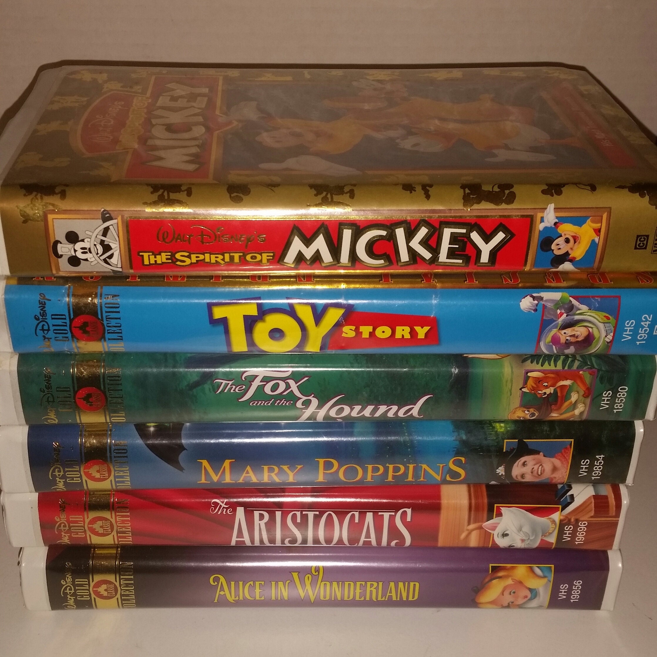 Disney Vhs Tapes Disney Gold Collection Mickey Mouse Toy Etsy