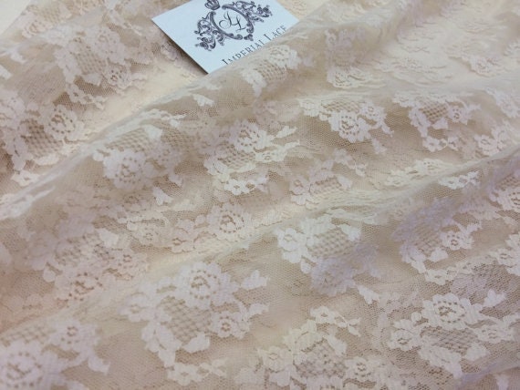 Nude Lace Fabric Embroidered Lace Dark Nude Lace Fabric French Etsy