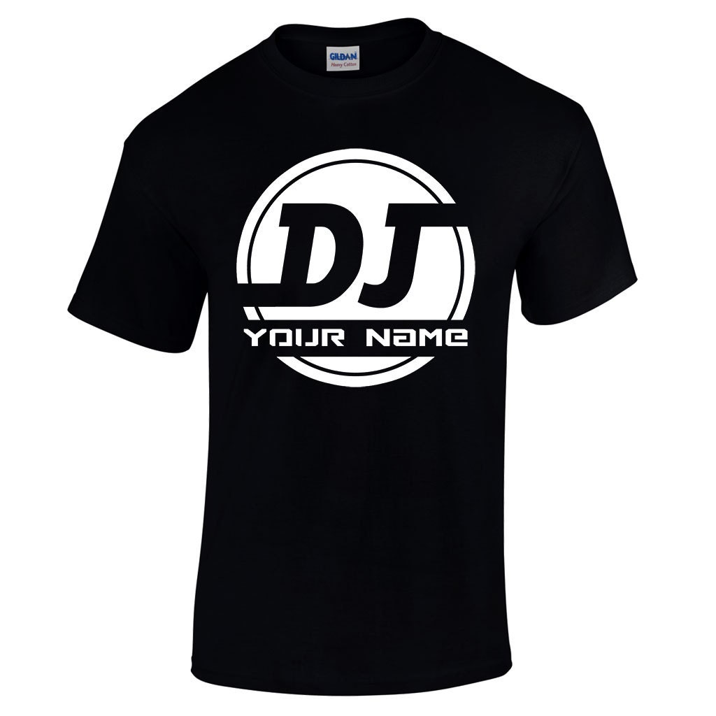 Personalised Dj T Shirt Custom Name Music Unisex Tee