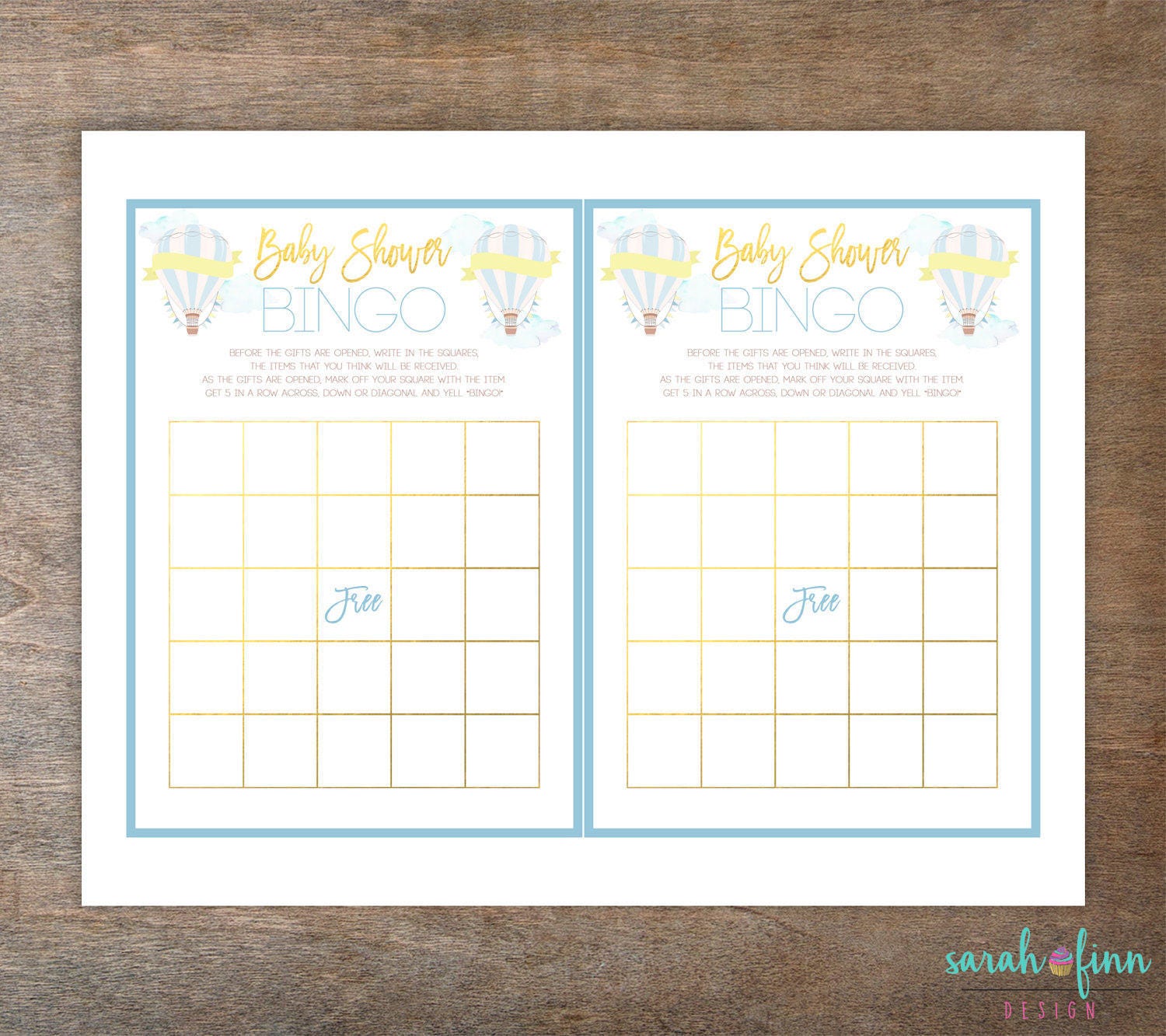 Baby Shower Bingo Game Hot Air Balloon Boy Baby Shower Games Up Up And Away Printable Blue