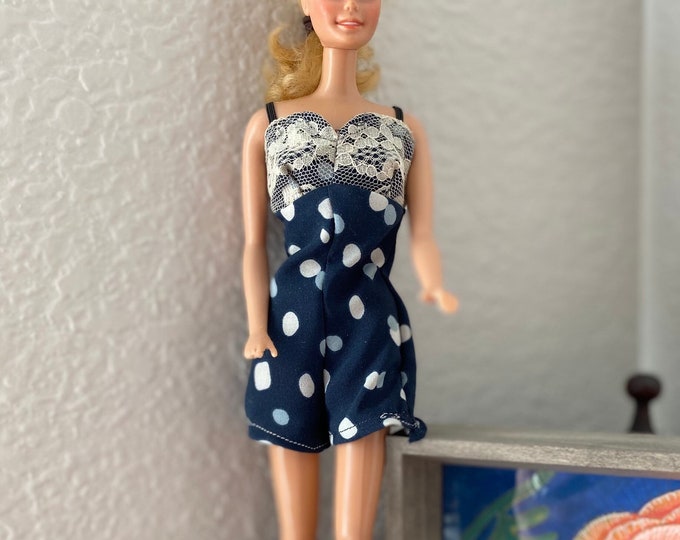 Vintage Style Lingerie For Fashion Dolls Polka Dot Sleepwear For Fashion Doll Fashion Doll