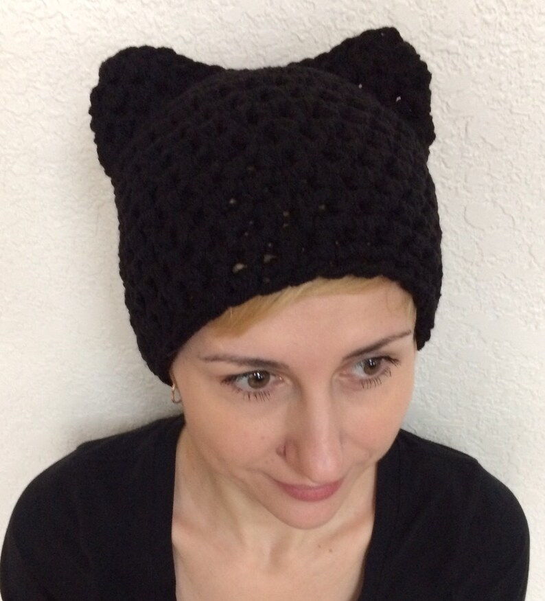 Black Pussyhat Pussy Hat Black Pussycat Hat Black Pussy Hat Pussy Hat Woman S Pussyhat Pussyhat