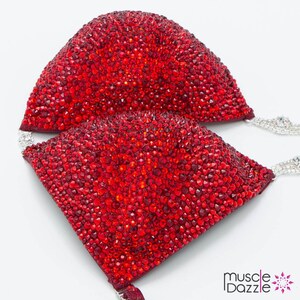 Ruby Red Competition Bikini Cb Etsy