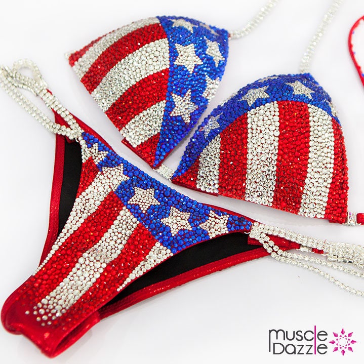 American Flag Bikini Etsy