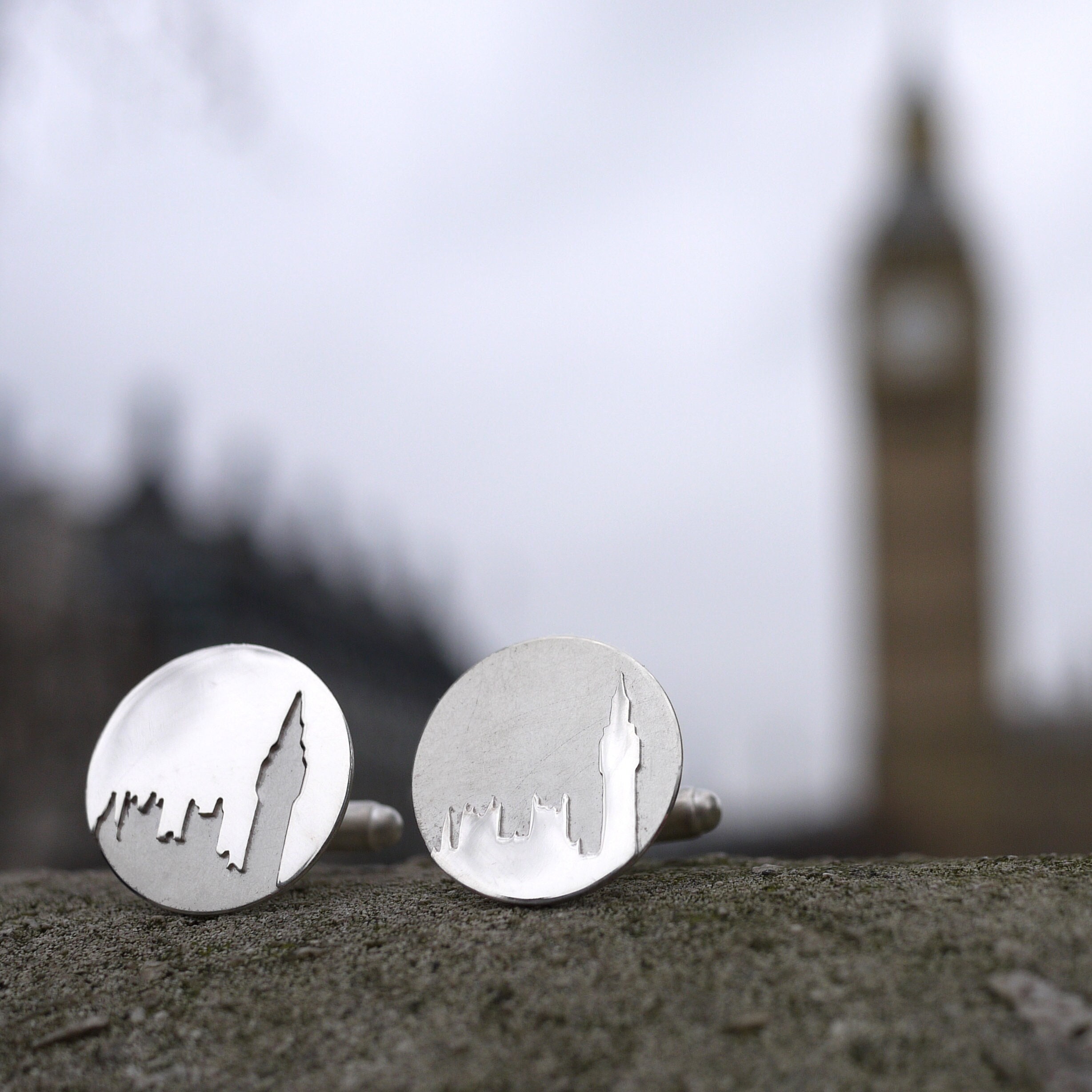 Big Ben Cufflinks | Silver Handmade Skyline London Jewellery City Cityscape