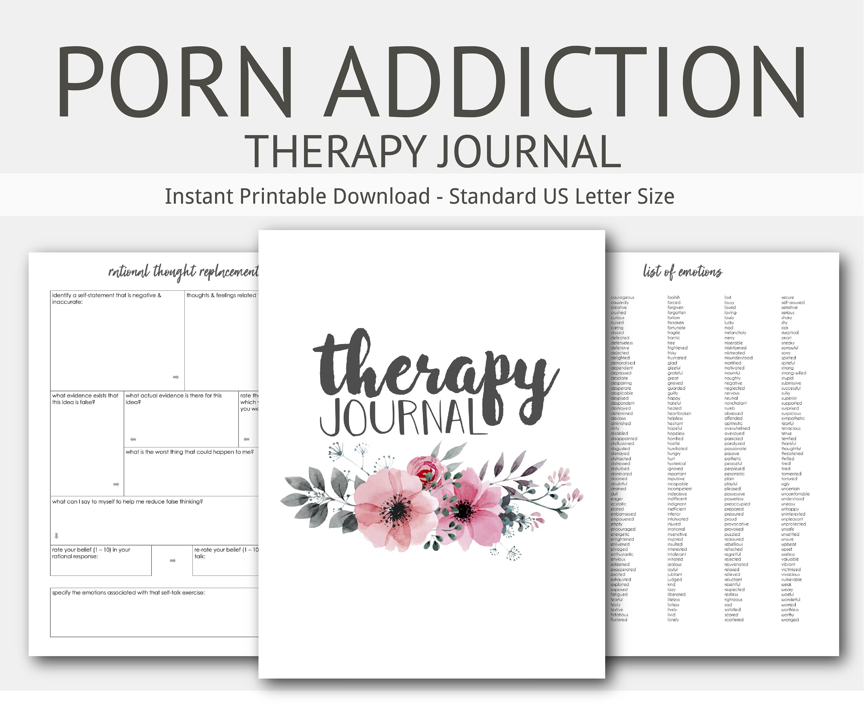Pornography Addiction Therapy Journal Mental Health Porn Etsy 20740 Hot Sex Picture