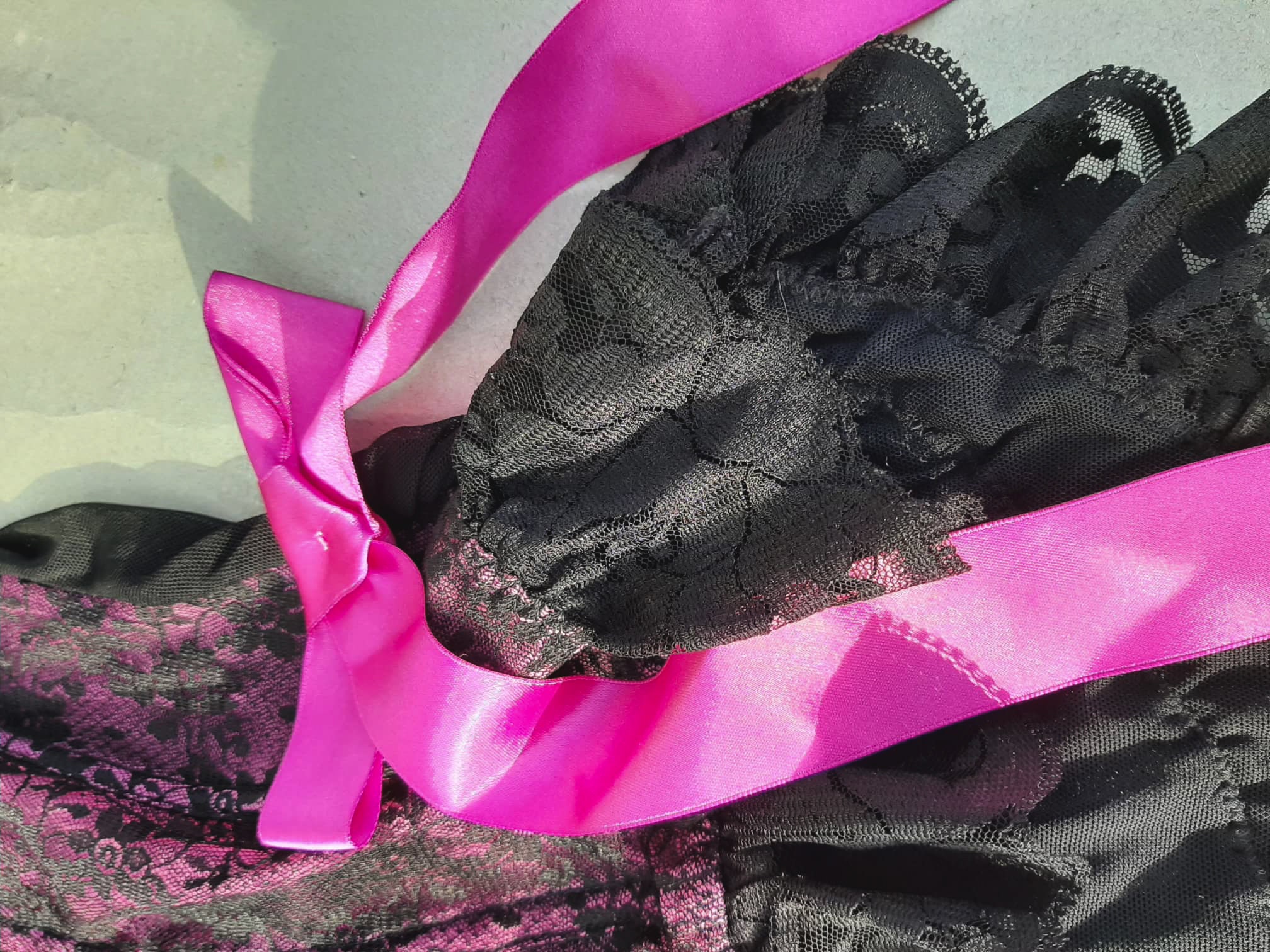 Y K Aesthetic Fairycore Grunge Ruffle Corset Lingerie Black And Barbie Pink Corset Top La Senza