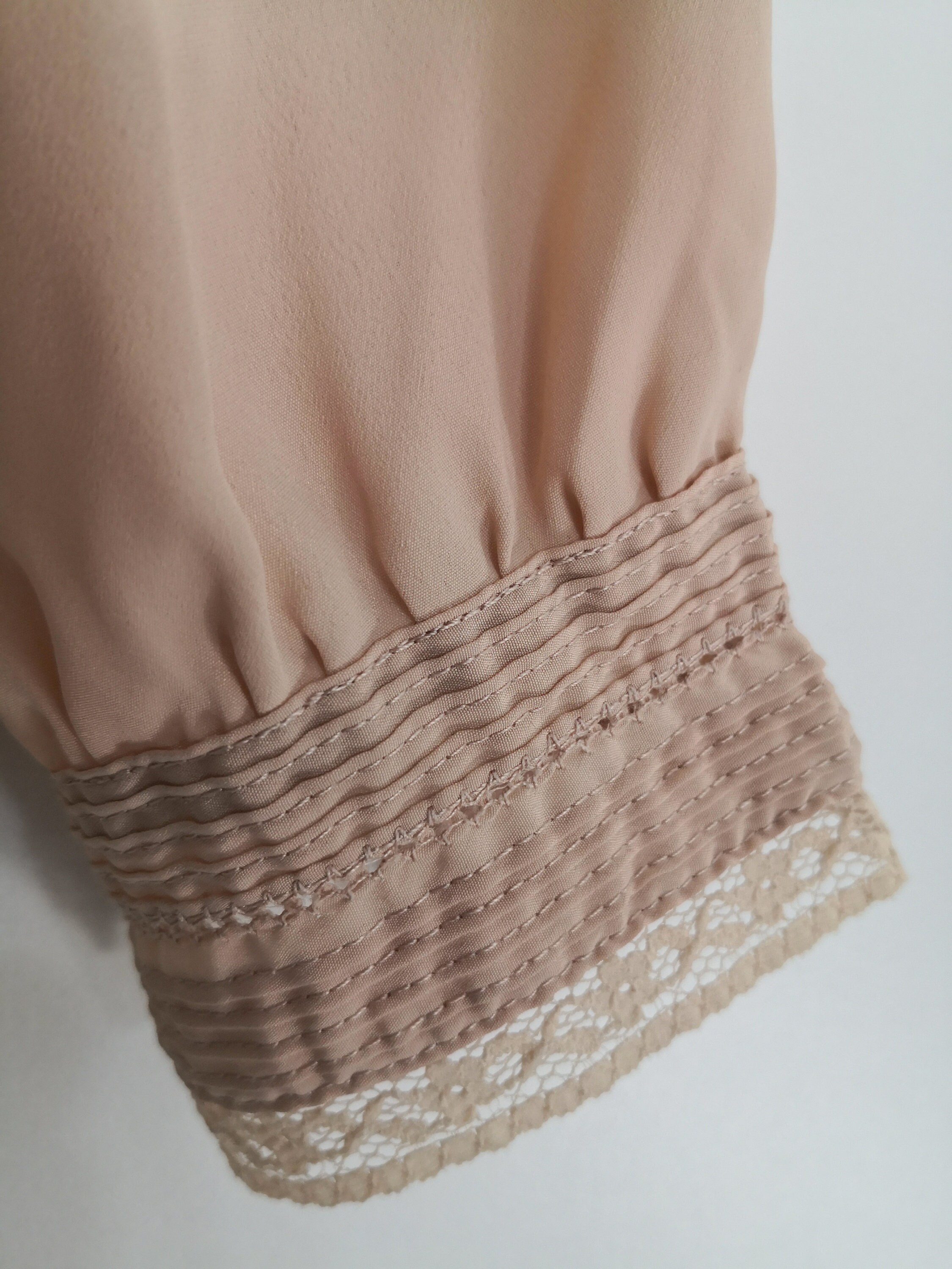 Chemisier Vintage De Couleur Nude Style Dentelle Taille 40 FR Etsy France