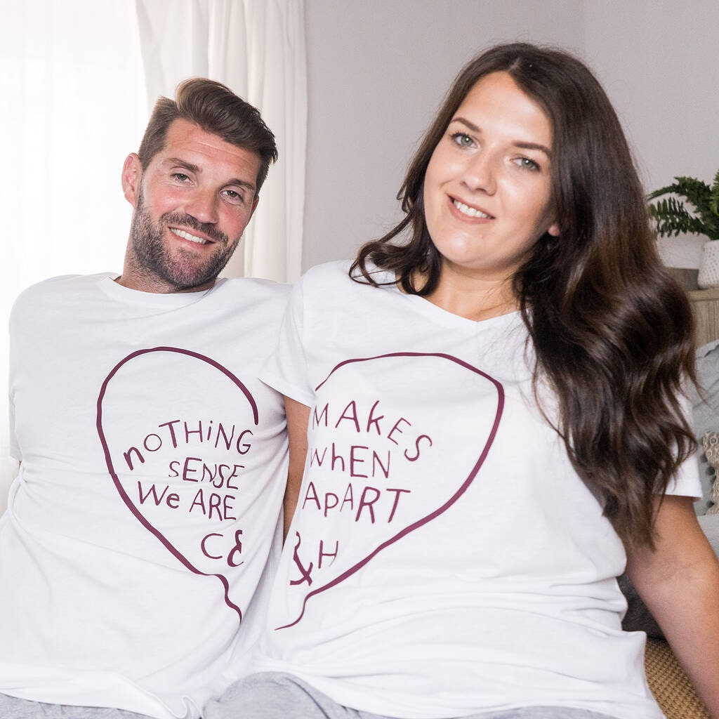 Couples Pyjamas - Valetines Pajamas Valentines Gifts Personalised For Pjs Nothing Makes Sense