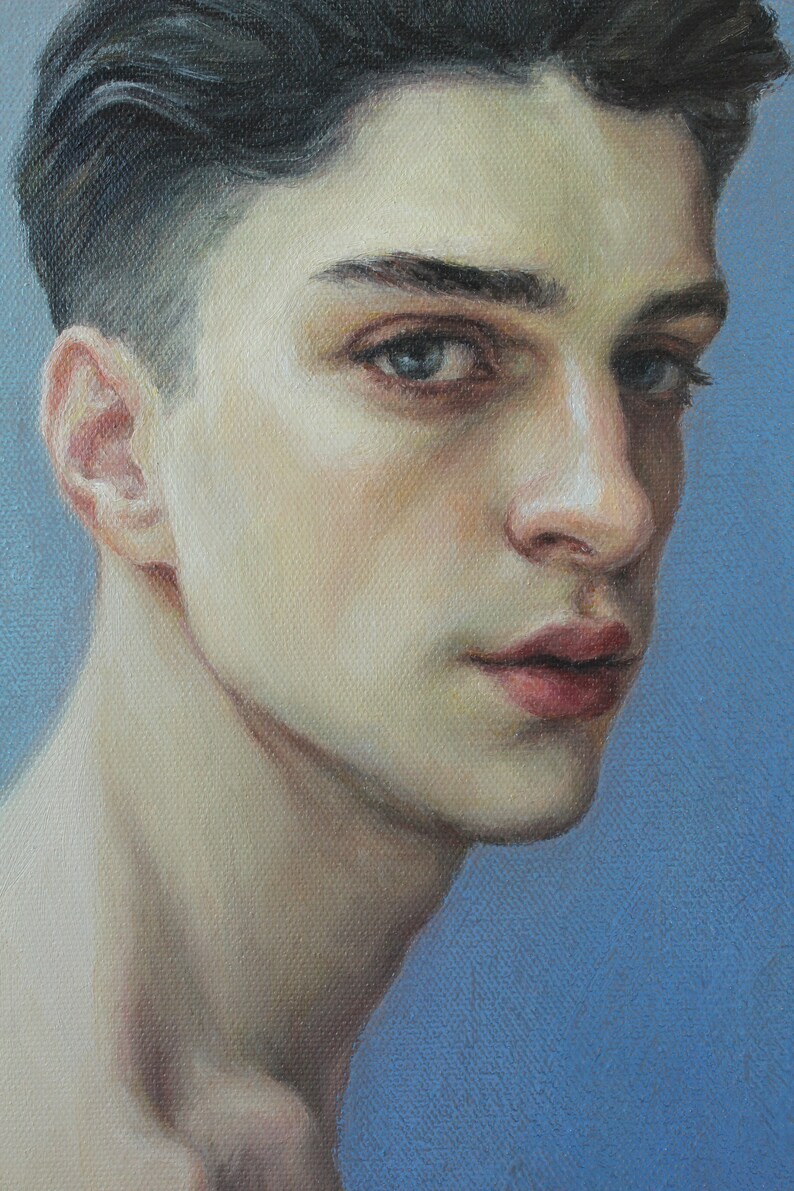 Male Portrait Original Oil Painting By Pat Kelley Male Nude Etsy My