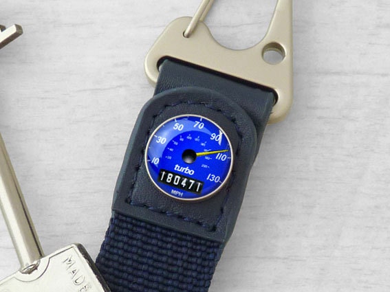 Sport Blue Personalised Speedometer Keyring