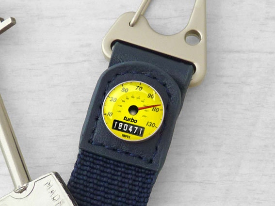 Sport Yellow Personalised Speedometer Keyring
