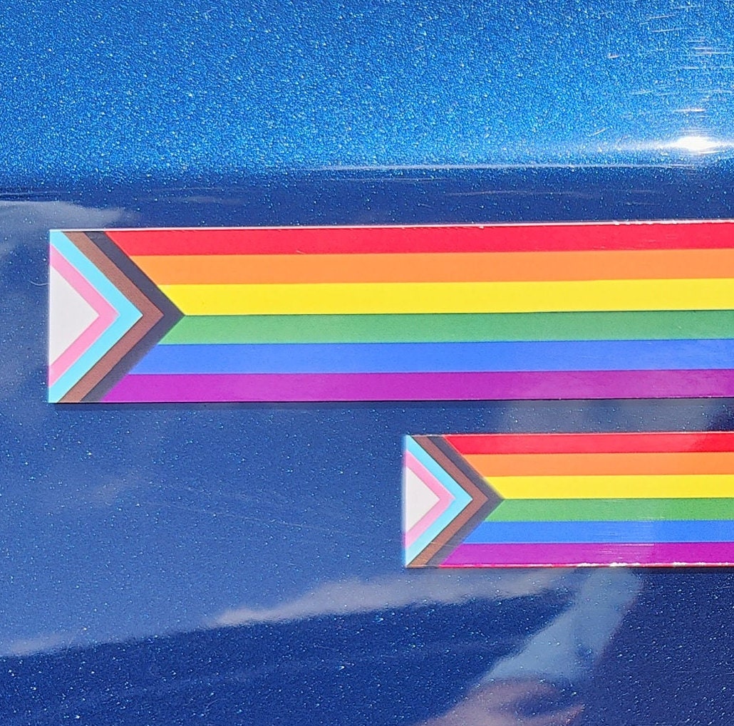 LGBTQ Gay Pride Rainbow Flag Car Vinyl Decal Or Magnet Outdoor Window Car Sticker Etsy