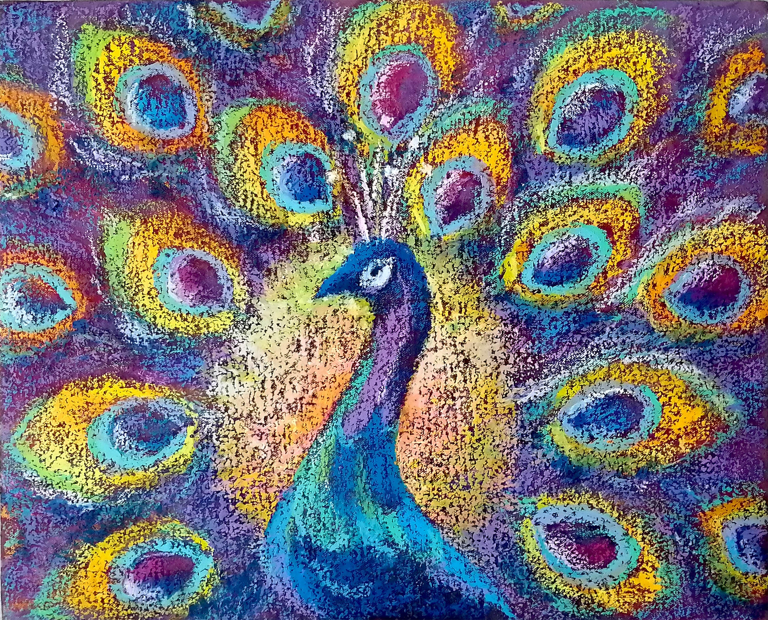 Abstracta peacock pintura pavo real arte pavo real decoración Etsy