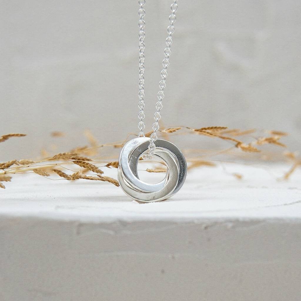 Russian Ring Personalised Silver Necklace - Sterling Eco-Friendly Silver