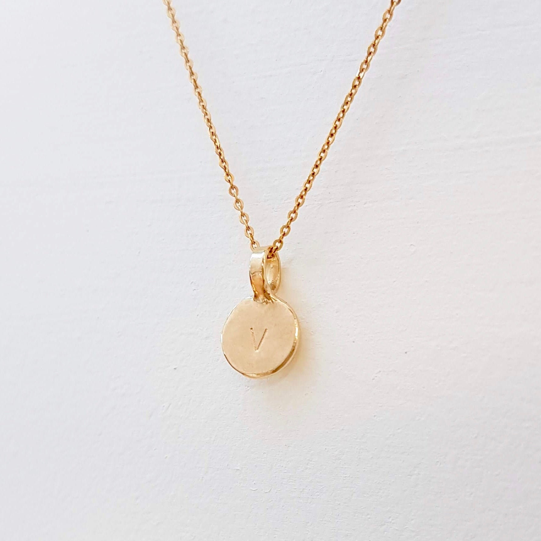 Sunshine Tiny Gold Disc Necklace