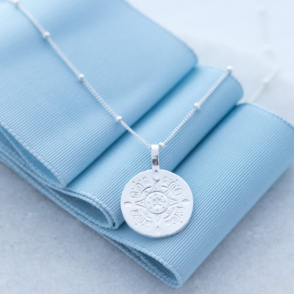 Wanderer Silver Medallion Necklace