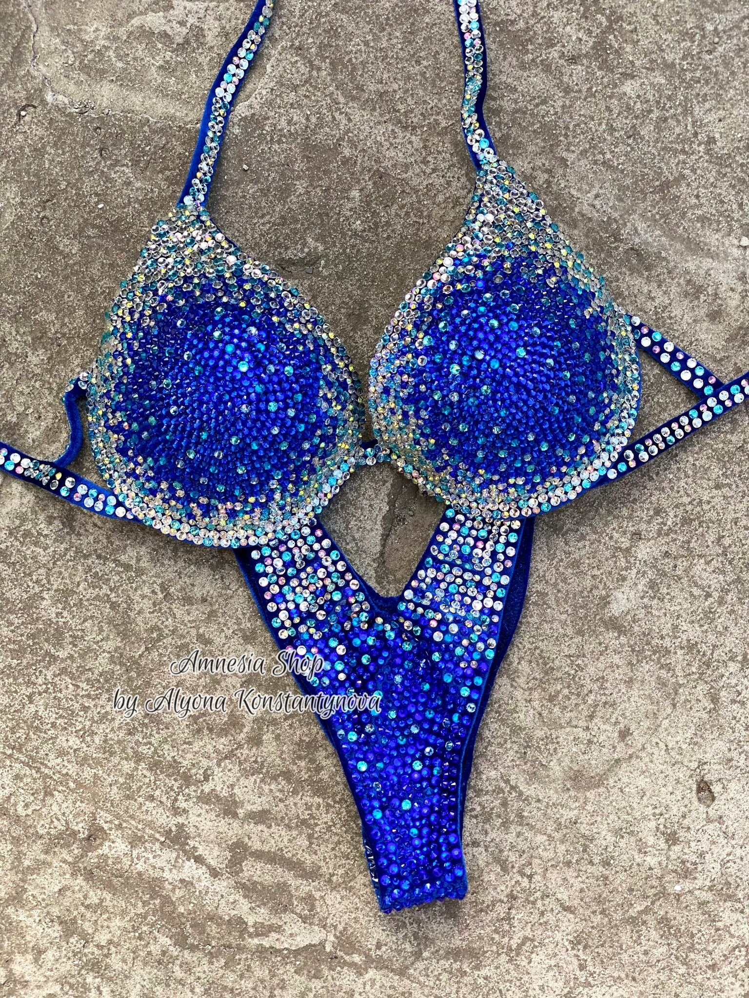 Competition Bikini Set Rhinestone Fitness NPC IFBB Etsy