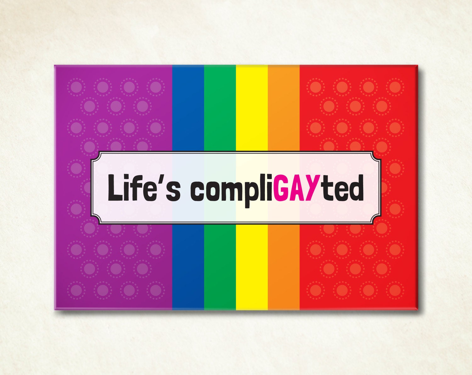 Gay Pride Flag Magnet LGBTQ Gift For Lesbian Gay Or Queer Etsy