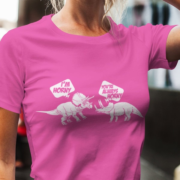 Horny Dino T Shirt Etsy