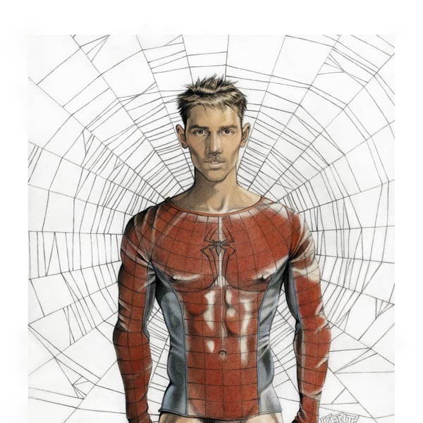 Superhero Male Nude Etsy