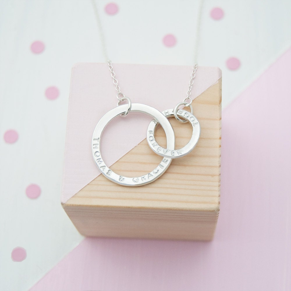 Personalised Eternity Necklace, Love & Infinity Gift For Her, Special Engagement Present Or Anniversary Jewelry, Valentine’s Day