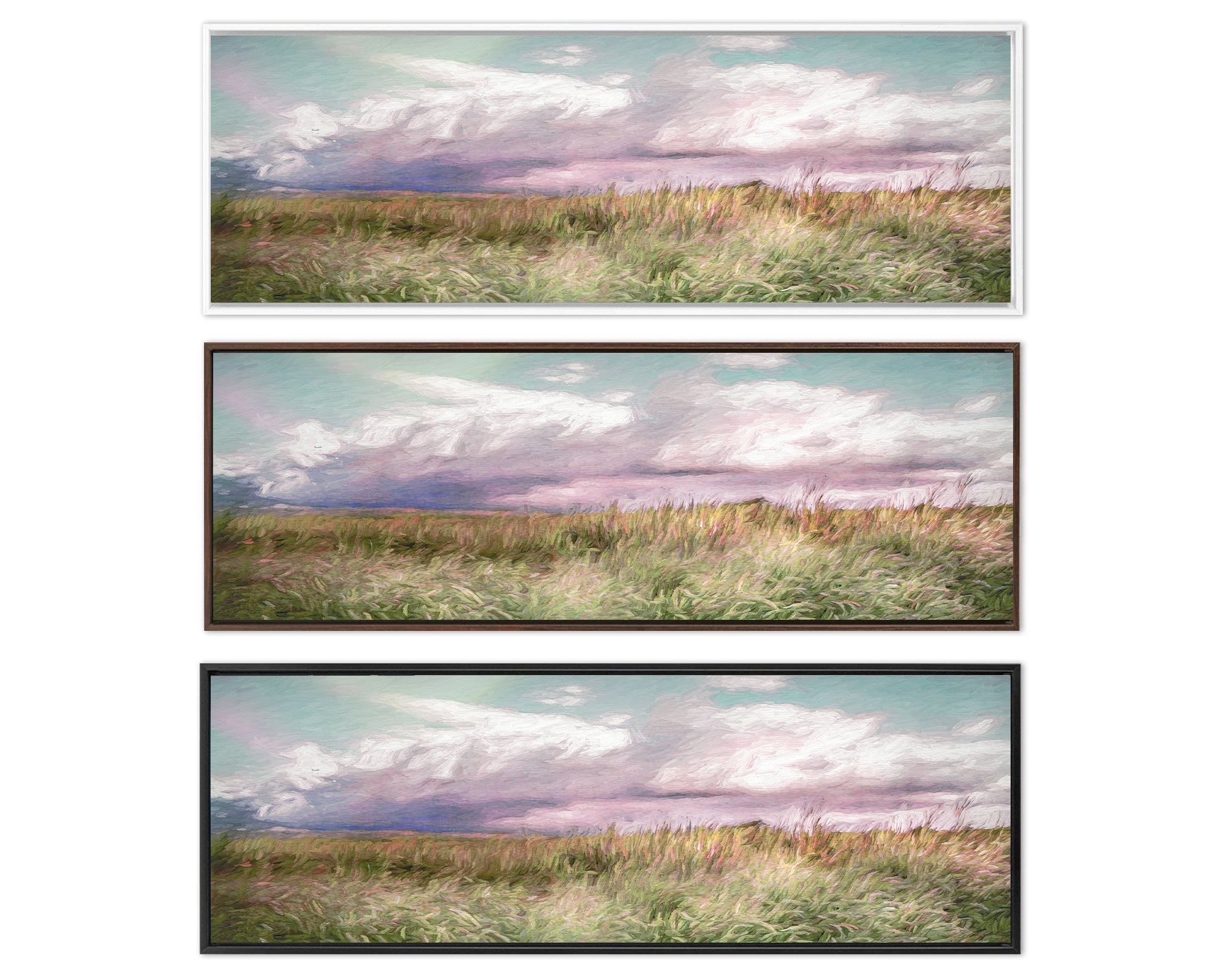 Meadow Oil Landscape Painting On Canvas Ready To Hang Large