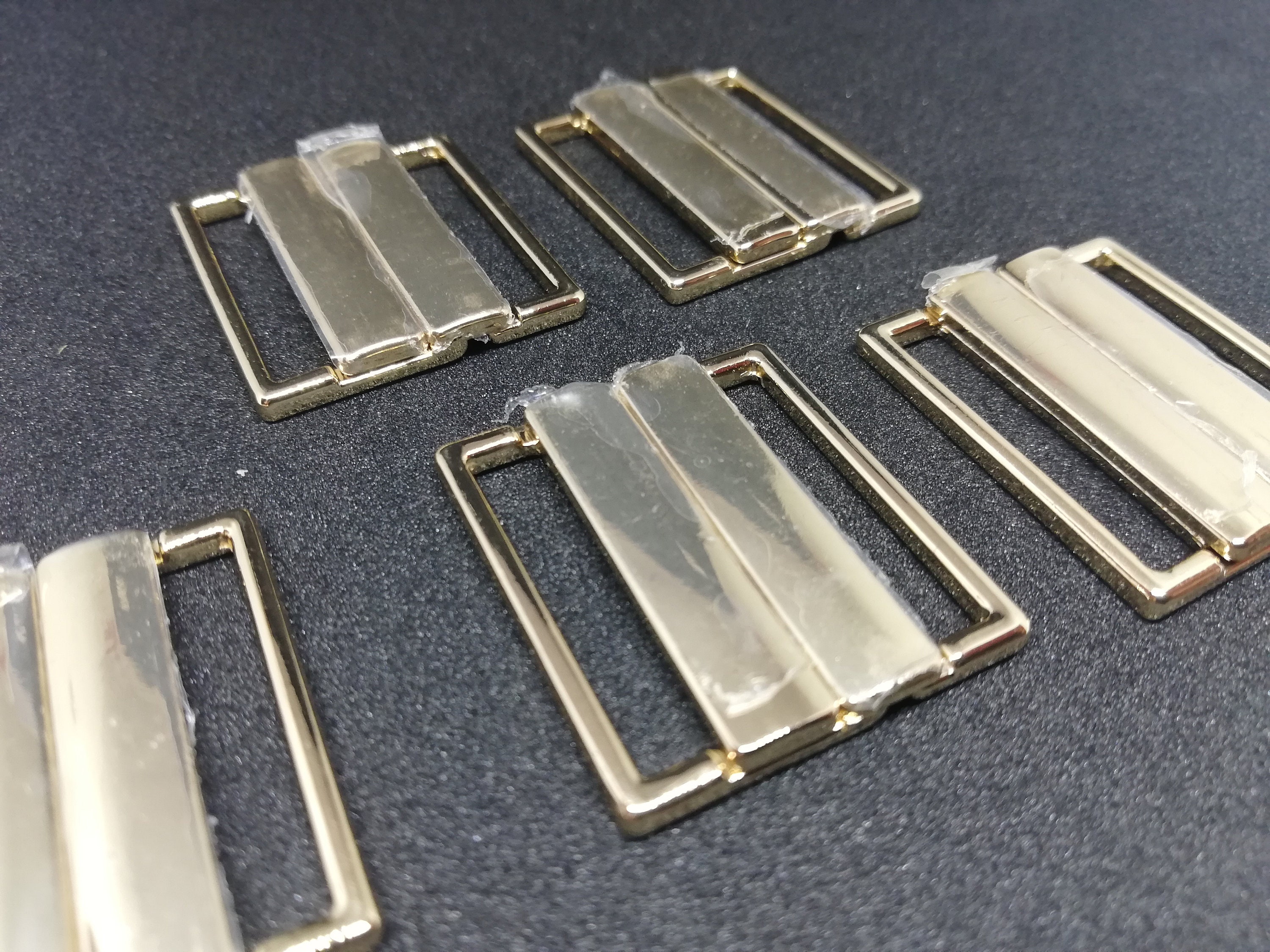 Piece Mm Light Gold Nickel Free Front Closing Bikini Clasp Clickers Hook Closure Wide