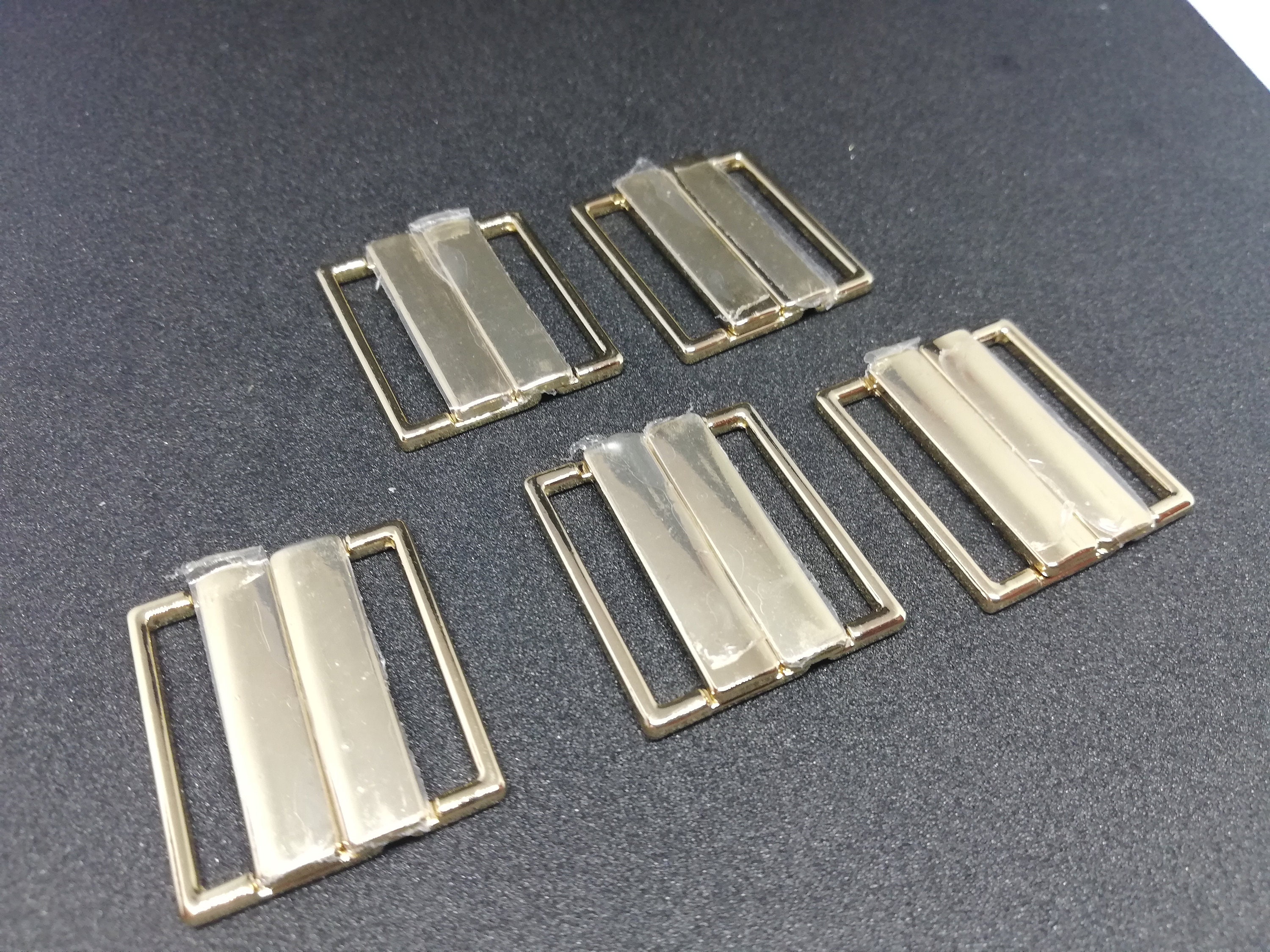 Piece Mm Light Gold Nickel Free Front Closing Bikini Clasp Clickers Hook Closure Wide