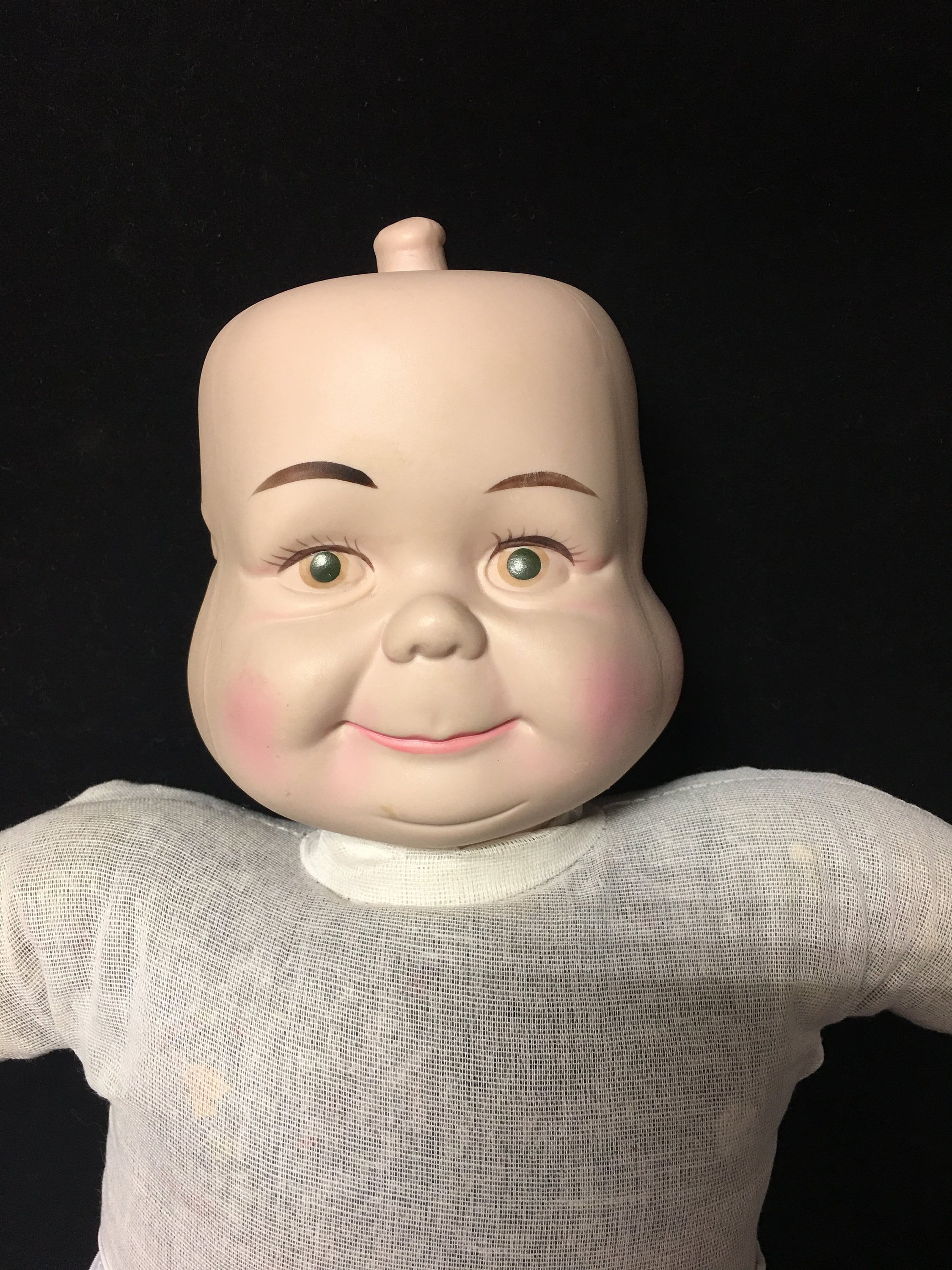 Vintage Three Faced Porcelain Doll Turning Head