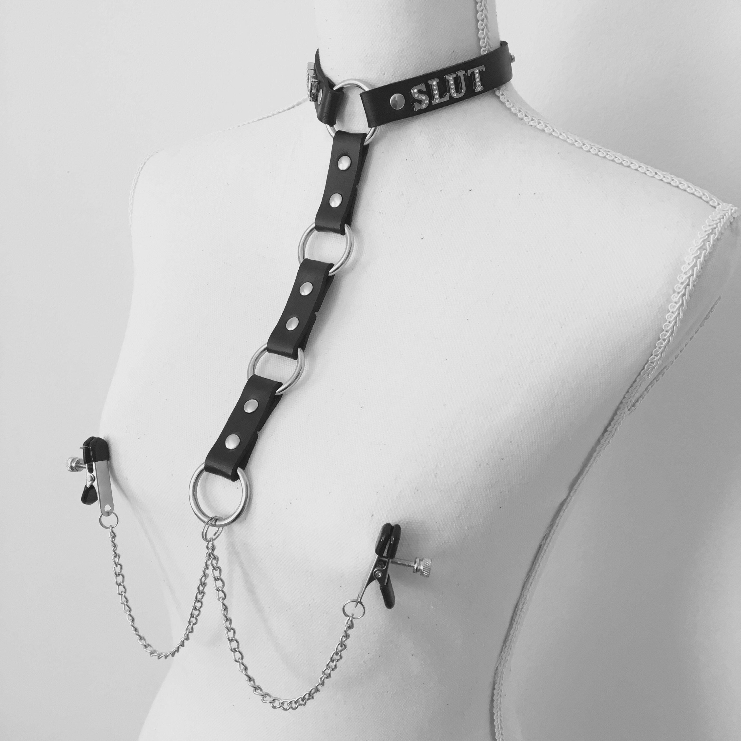 Bdsm bronze slave collar