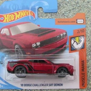Hot Wheels Dodge Challenger SRT Demon Red HW Muscle Mania Perfect Birthday Gift Miniature