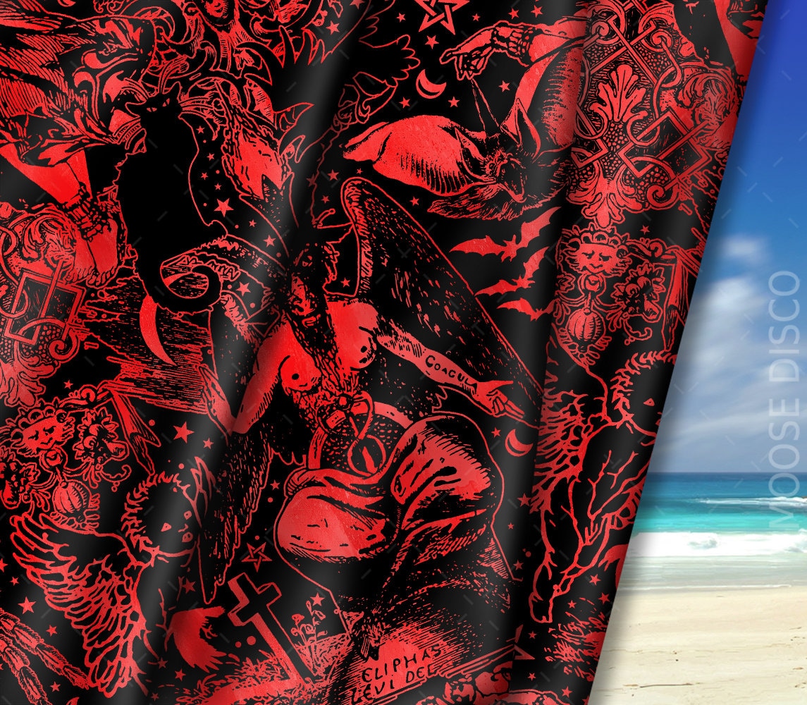 Gothic Bikini Victorian Goth Baphomet Bikini High Waisted Gothic Bikini Plus Size Gothic