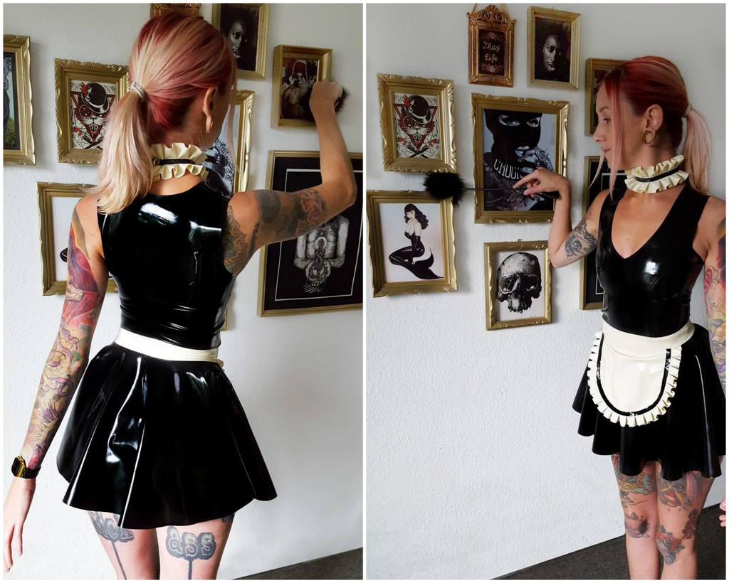 Latex maid blow service teaser miss