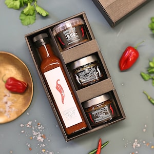 Hot Chilli Cooking Gift Box Chilli Sauce Hamper Cooking Gift Gift For Men Fathers Day Gift