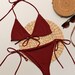 Cherry Red Bikini Cherry Red String Bikini Set With Matchy Lining Plus Size Tie Bikini